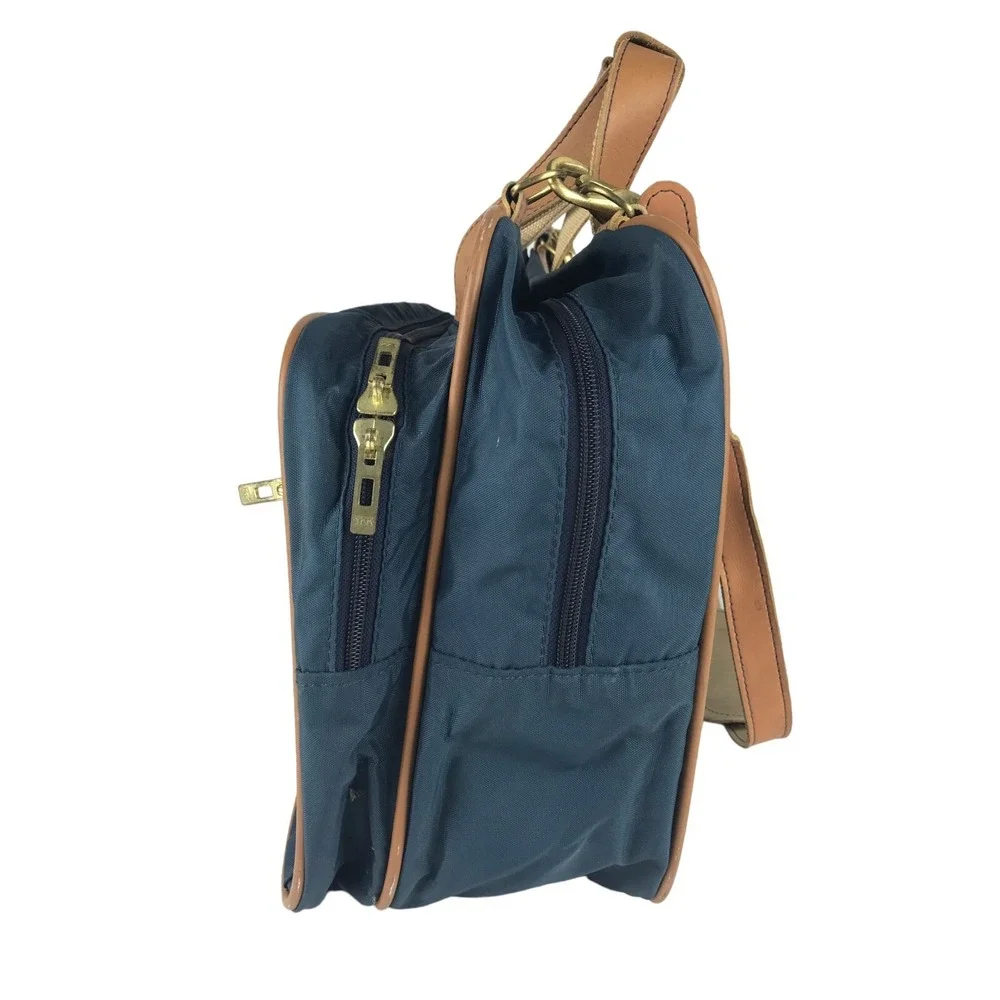 Boyt Unisex‎ Adults Blue Brown Runaways Shoulder Strap Zip Pockets Messenger Bag